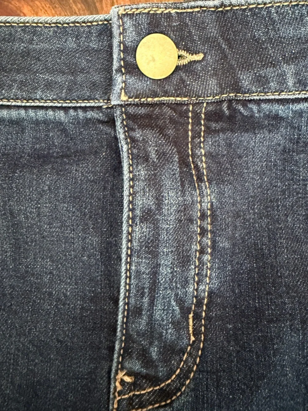 Draper James Denim Midi Skirt A-Line - Picture 3 of 5